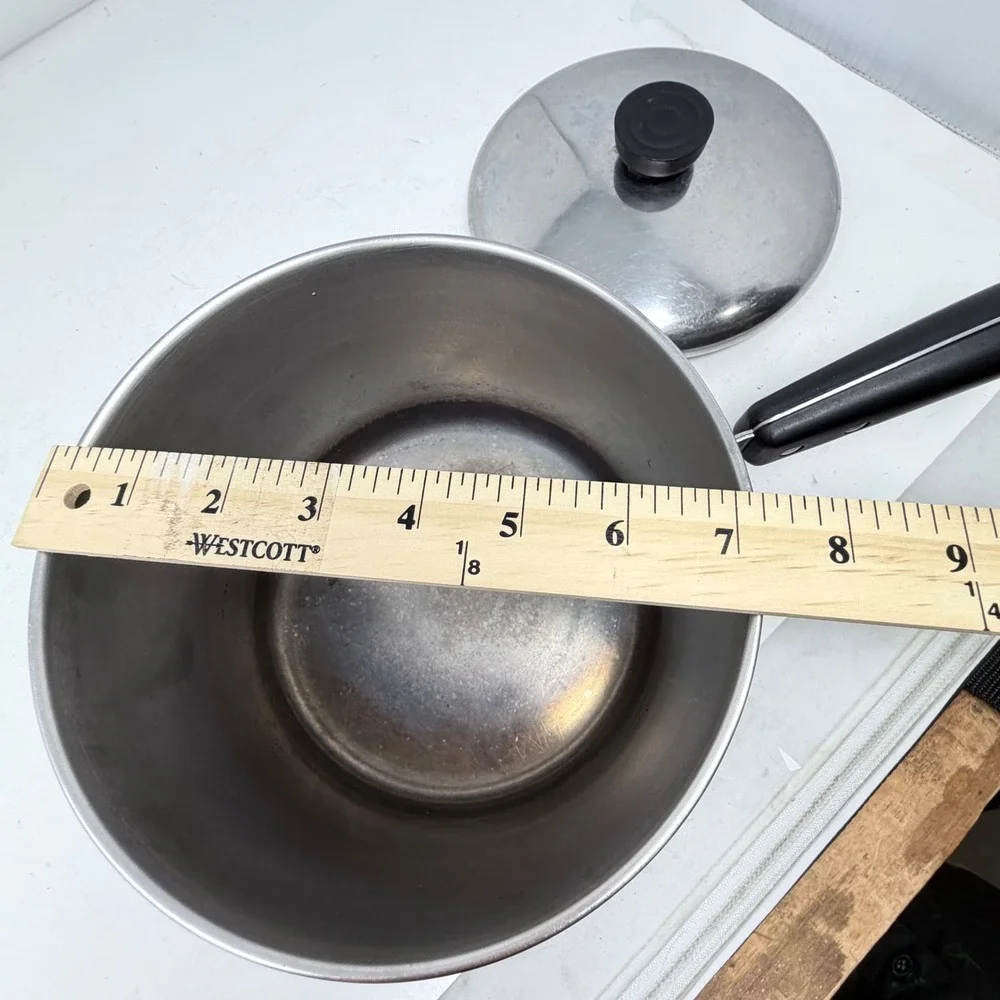 Vintage Revere Ware Pre 1968 3 Qt Copper Bottom Saucepan Pot Lid Process Patent